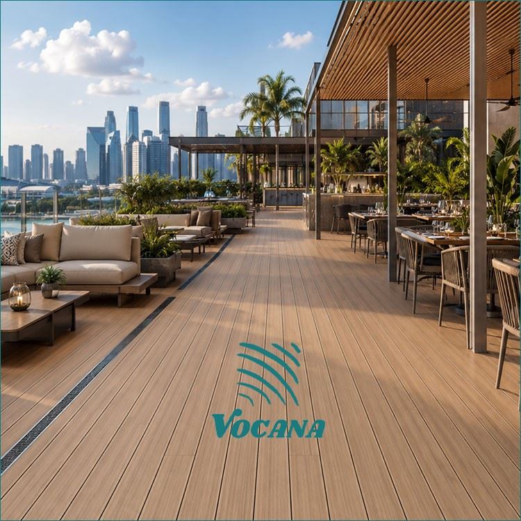 Solid WPC Decking UAE | Hotel & Commercial Terraces factory